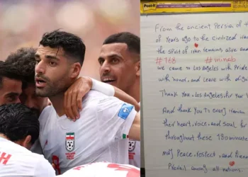 Em carta deixada em vestiário, seleção iraniana pede paz entre nações