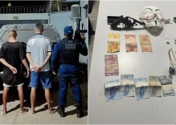 Dupla é detida com revólver, drogas e máscara durante patrulhamento em Teresina