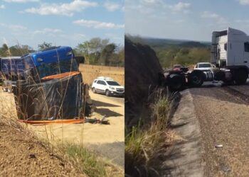 Colisão entre carretas deixa trecho de rodovia parcialmente interditado no Piauí
