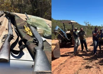 PM apreende duas armas e conduz cinco pessoas após denúncia de ameaça em Santa Filomena