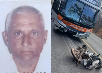 Idoso de 72 anos morre após colisão entre ônibus e motocicleta na BR-135, em Corrente