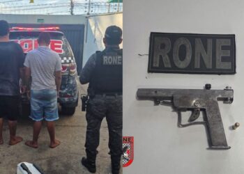 Homens são presos após roubo e PM apreende arma de fabricação caseira em Teresina