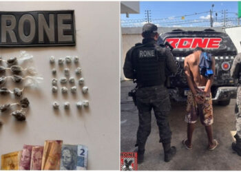 Homem é preso após tentar se livrar de sacola com drogas durante abordagem em Picos