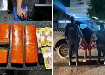 Homem tenta fugir da PM em moto sem placa, cai e acaba preso com drogas em Piripiri