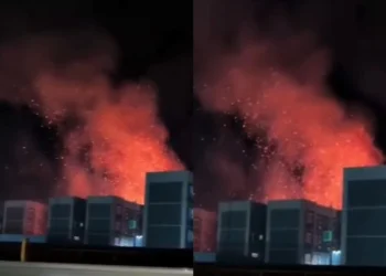 Incêndio assusta moradores ao atingir área próxima ao condomínio Aldebaran em Teresina