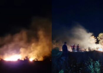 Incêndio começa após fogos de artifício e chamas se aproximam de casas em Barras
