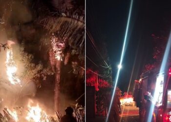 Homem é levado à delegacia após ser denunciado por iniciar incêndio em quintal em Esperantina