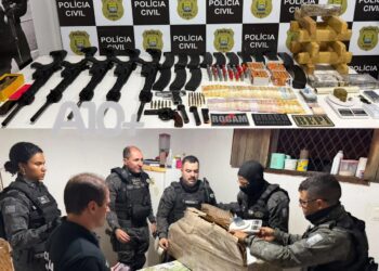PM encontra armas, drogas e munições em casa após mulher presa pedir para ver os filhos em Teresina